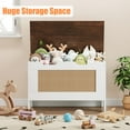 thumbnail image 4 of BeesClover Storage Chest, Storage Bench with Safety Hinge, Wooden Storage Trunk, Flip Top Blanket Storage Chest Trunks, Bench Storage for Entryway, Living Room, Bedroom, 4 of 9