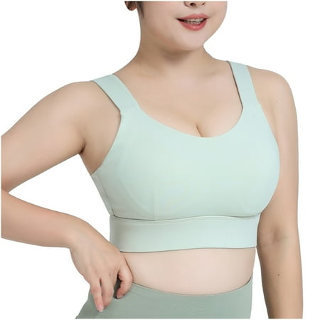 

Bigersell Longline Sports Bras for Women Sports Bras Double Buckle Fitness Vest High Strength Shockproof Sports Underwear Anti-sagging Chest Show Small Bra High Support Sports Bras for Ladies