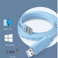 thumbnail image 3 of Cable Rj45 Macho A Usb Hembra Consola Cisco Ethernet Cat E5 Azul Claro, 3 of 4