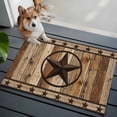 thumbnail image 5 of Farmhouse Stars Bathroom Rug Washable 2x3 Entryway Rug Non Slip Vintage Country Western Wooden Grain Front Door Mat Low Pile Indoor Doormat Throw Floor Carpet for Kitchen Bedroom Entrance, 5 of 9