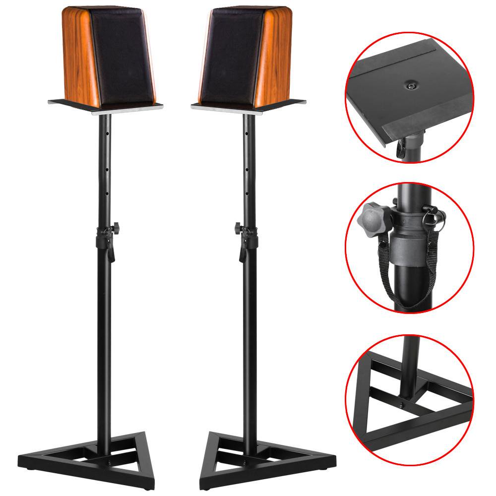 Yaheetech Height Adjustable Studio Monitor Speaker 2 Stands Pair Home