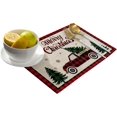 thumbnail image 2 of Juego de 6 manteles individuales resistentes al calor para mesa de comedor, manteles individuales de cuadros rojos, copos de nieve y alces navideños, para decoración de interiores y, 2 of 6