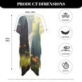 thumbnail image 6 of HELLHERO High Quality Fabrics Womens Beach Coverups Kimono Cardigan Cover Up for Summer Half Sleeve Free Size Bathing Suit Cover Up Cat, 6 of 6