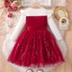 thumbnail image 4 of Vestido de Manga Larga para Niñas con Nudo de Arco Y Cinturón, de Moda de Color Sólido de Malla de Manga Larga para Niños 3-10 Años, 4 of 9