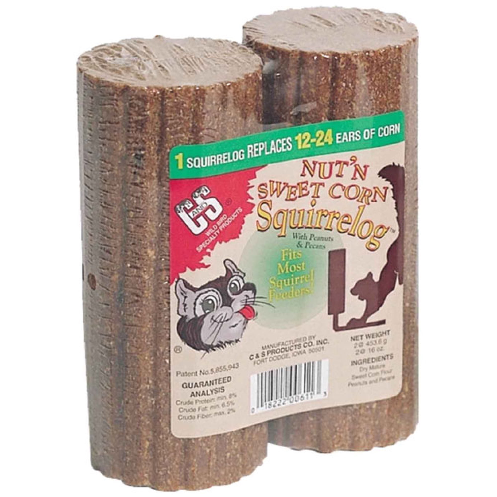 C&S Nut'n Sweet Corn Squirrelog, Single Pack Refill