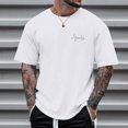 thumbnail image 2 of FUZHIQ Mens T Shirts Classic Loose Fit Crewneck Going Out Tee Tops Quick Dry Active Athletic Men's Summer Shirts,L, 2 of 5