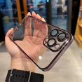 thumbnail image 1 of Luxury Electroplated Glitter Phone Case For IPhone 11 15 12 13 14 Pro Max Protective Shell Clear Transparent Shockproof Cover, 1 of 5