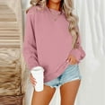 thumbnail image 4 of Duoif Womens Sweatshirt, Oversized Crew Neck Sweatshirt - Women's Fall Pullover Sweatshirt for Women Light Pink XXXL, 4 of 6