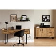 thumbnail image 4 of Pemberly Row Contemporary 59"W Desk with Drawers in Nordik Oak/Brown, 4 of 6