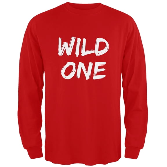 Wild One Red Adult Long Sleeve T-Shirt - Large