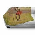 thumbnail image 3 of African Soft Flannel Fleece Throw Blanket, Young Zulu Girl in Exotic Nature Tree Leaves Mountains Folkloric Clothing, Cozy Plush for Indoor and Outdoor Use, 50" x 60", Multicolor, by Ambesonne, 3 of 6