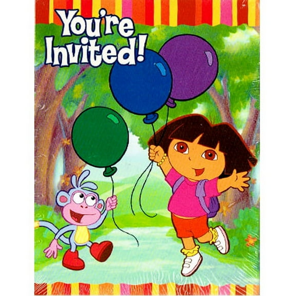 Dora the Explorer 'Fiesta' Invitations and Thank You Notes w/ Envelopes (8ct ea.)