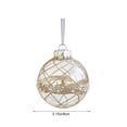 thumbnail image 3 of Aurorax Christmas Ball Ornaments 3 Inches,White Christmas Ball Decorations,Hanging Glitter Clear Home Decor for Indoor Xmas Tree Party, 3 of 7