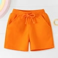 thumbnail image 2 of Gubotare Shorts Boy Big Boys Youth Athletic Basketball Shorts with Pockets Activewear (Orange,Size 6-7 Years), 2 of 9