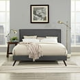thumbnail image 6 of Modway Amaris Full Fabric Platform Bed with Round Splayed Legs in Gray, 6 of 6