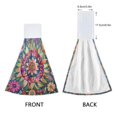 thumbnail image 4 of Wobogo Colorful Blooms Floral Hand Towel Set of 2 Absorbent for Kitchen and Bathroom With Velcro Hanging Loop 18.2×14in, 4 of 7