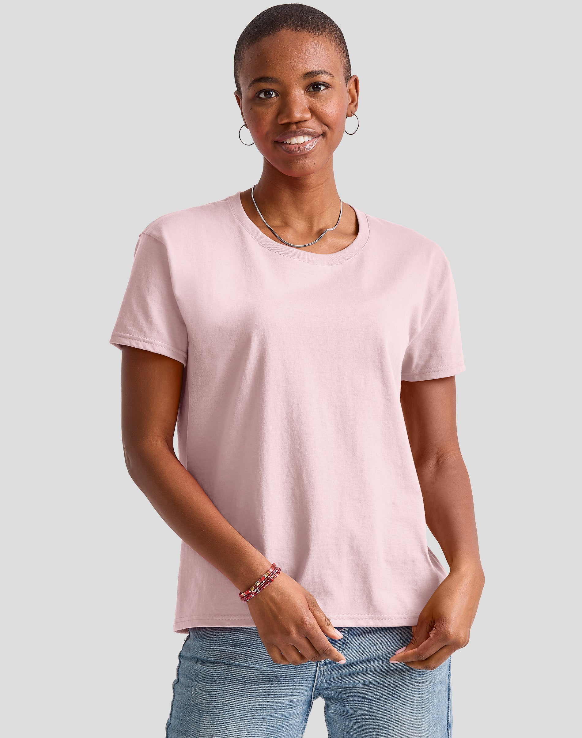 Hanes Essentials Cotton T-Shirt, Oversized Fit Pale - Walmart.com