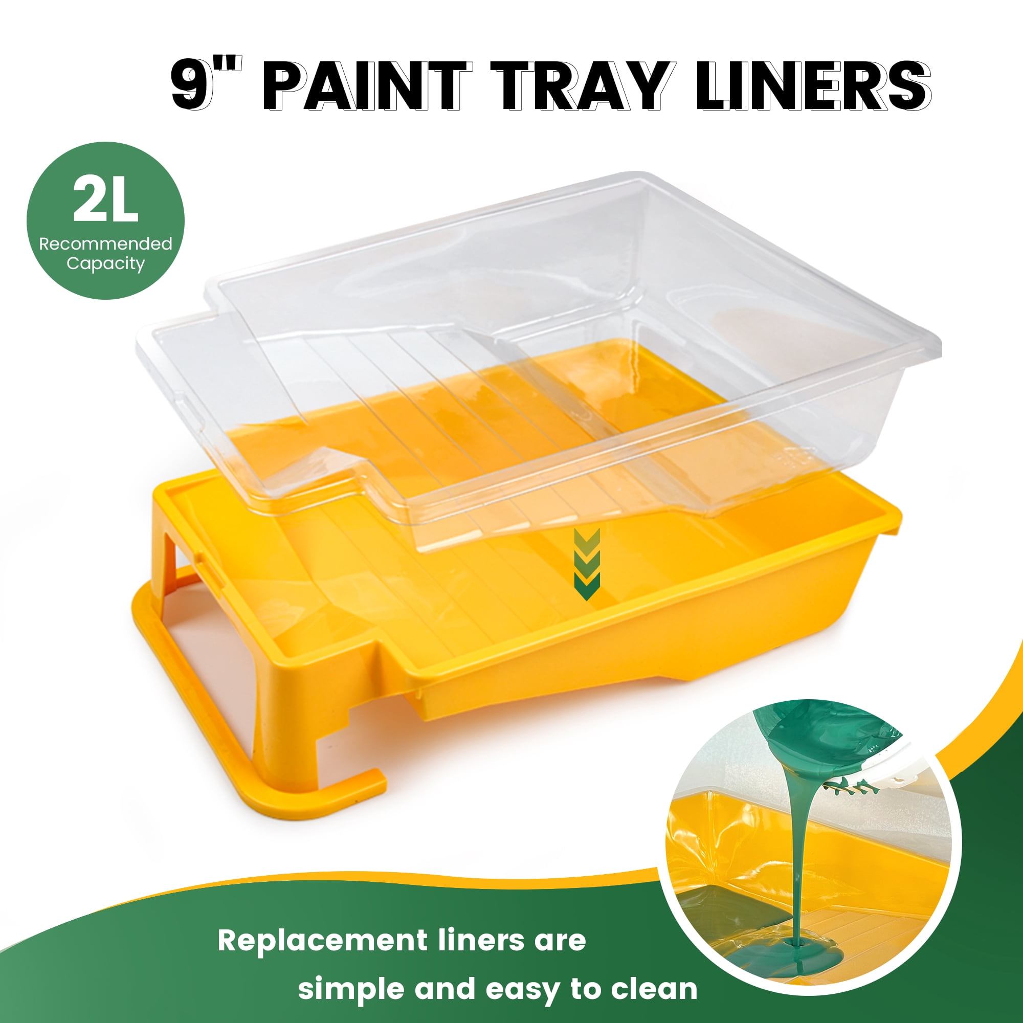 oomey 7.5-Inch Heavy-Duty Deck Brush Kit, 51 Inch Adjustable Extension Rod, Paint Tray 9 Inch with Liner, Wood Stain Brush, Designed for Quick Painting of Decks, Wood, and Floors