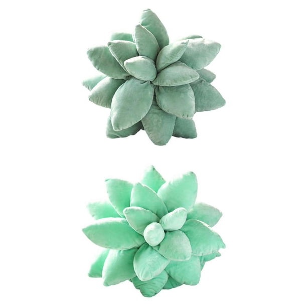 2 piezas de suculentas tiro almohada lindo cojín Patio decoración ornamento 1 Gloria Almohada de cactus suculentas