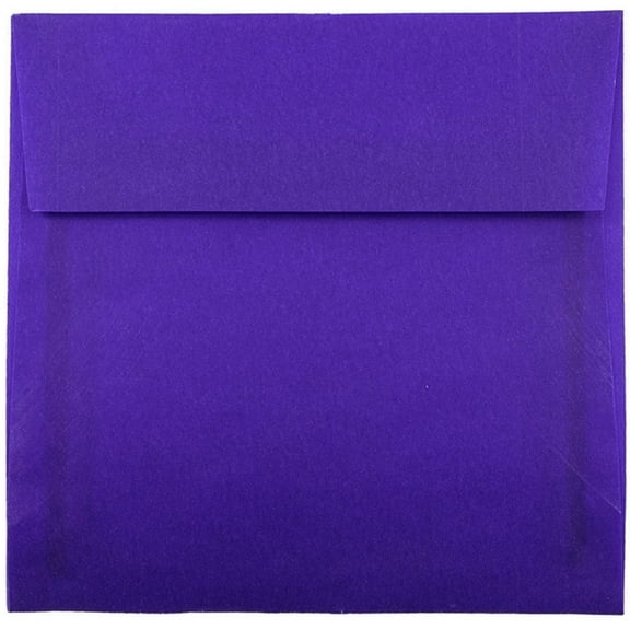 JAM Paper 6 x 6 Translucent Envelopes, Primary Blue, 50/Pack