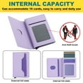 thumbnail image 4 of for iPhone 7 Plus/8 Plus 2 In 1 Detachable Magnetic Card Slots Back Case, PU Leather RFID Blocking Kickstand Fashion Shockproof Protective Phone Case Cover for iPhone 7 Plus/8 Plus, Purple, 4 of 10