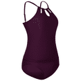 thumbnail image 5 of Hilor Women's Tankini Swimsuits High Neck Two Piece Bathing Suits Keyhole Swimwear Tankini with Briefs, 5 of 8
