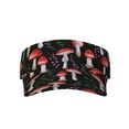 thumbnail image 2 of Kdxio Red Mushrooms Print Sun Visor Hat Golf Visor Adjustable Velcro Outdoor Sports Cap For Men Women, 2 of 7