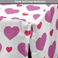 thumbnail image 4 of Valentine's Day Dog Crate Cover, Simple Love Themed Pattern with Big and Little Hearts, Easy to Use Pet Kennel Cover Small Dogs Puppies Kittens, 7 Sizes, Fuchsia and Dark Pink, by Ambesonne, 4 of 6