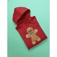 thumbnail image 3 of Gingerbread Man And Mustache Hoodie Men -GoatDeals Designs, Male Small, 3 of 4
