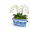 10.6" Landscape, variant on Blue And White Ceramic Planter Pot, 7.4" & 10.6" Sizes, Indoor Decorative Flower Vessel