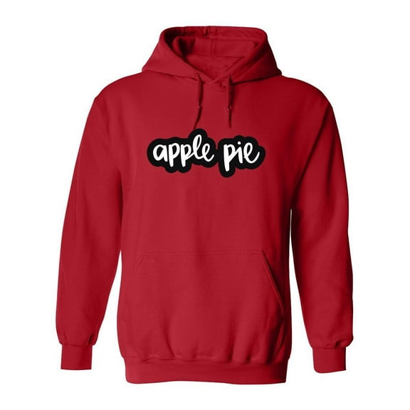 Apple Pie Quote Hoodie Men -Image by Shutterstock, Male Large