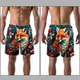 thumbnail image 3 of luoweisi Men's Beach Shorts Quick Dry Swim Trunks with Mesh Lining Fox M, 3 of 5