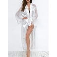 thumbnail image 3 of Women‘s Satin Silk Sleepwear Robe Babydoll Lingerie Nightwear Pyjamas Plus Size, 3 of 5