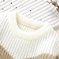 thumbnail image 4 of Okbabeha Toddler Baby Sweater Boy Girl Knit Fall Sweaters Pullover Block Color Crewneck Sweatshirt Warm Winter Clothes, 4 of 7