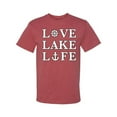 thumbnail image 2 of Wild Bobby, Anchor Wheels Love Lake Life, Men Graphic Tee, Vintage Heather Red, 3X-Large, 2 of 4