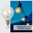 thumbnail image 5 of Newhouse Lighting 25 Pack LED Clear G40 Globe Light Bulbs for Outdoor String Lights Fits E12 and C7 Base 1.5 Inch Light Bulbs G40 Replacement Bulbs for Patio Lights, 5 of 8