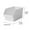 White, variant on Slant-Mouth Plastic Storage Basket - Multi-Functional Right-Angle Organizer for Cabinet, Desktop, Separates Miscellaneous Items, Durable Household Storage Box, White, 11*6.3*5.9in