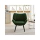 thumbnail image 2 of Mid-century accent chair: comfy corduroy fabric sofa armchair para sala de estar, dormitorio, y oficina study, moderno vintage reading chair con arms y metal legs, 2 of 7