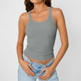 thumbnail image 5 of New summer arrivals Olyvenn Tank Tops for Women 2025 Slim U Neck Sleeveless Shirts Plus Size Summer Crop Tops Y2K Basic Going Out Camisole Gray XXXXXL, 5 of 8