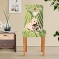 thumbnail image 4 of Yayeee 2 Pack Dining Chair Covers Stretch Parson Chairs Slipcovers Seat Protector, Light Green Martini, 4 of 6
