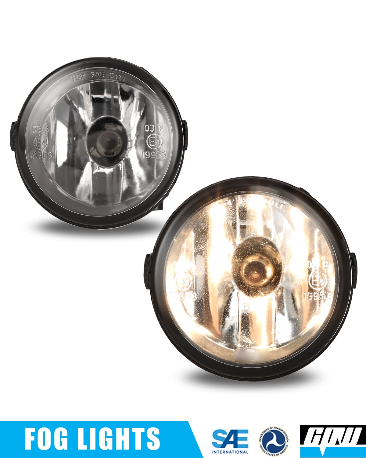 Fog Lights Driving Assembly for 2011-2015 Nissan Rogue Select / 2008-2015 Infiniti EX35/EX37/QX50/G25/G37/Q60 Sedan Coupe/M37/M56/Q70 /2009-2015 Nissan Cube/Juke/Murano/Quest/Versa/Note (E11)