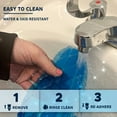 thumbnail image 4 of Morvat Washable Adhesive Gel Toilet Seat Cover, Universal, Blue, 4 of 7