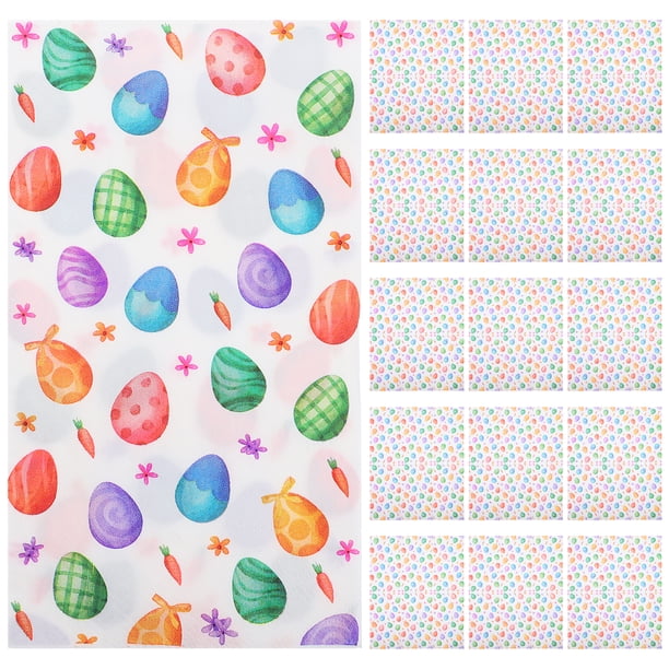 20 servilletas de papel desechables con estampados festivos para fiestas de Pascua Ideales para fiestas infantiles Vajilla de Pascua