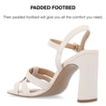 thumbnail image 2 of Journee Collection Womens Gibssen Ankle Strap Covered Block Heel Sandals, 2 of 5