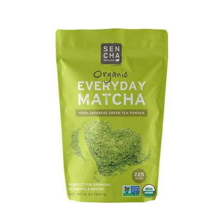 Everyday Matcha 100% Japanese Green Tea Powder, Sen Cha naturals,One bag, 12oz