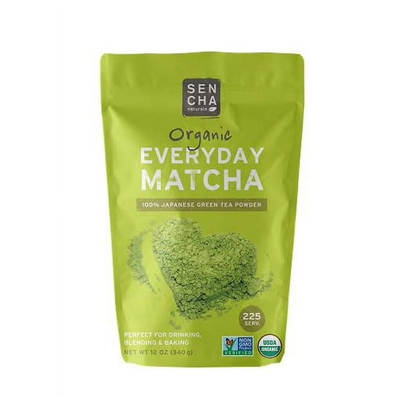 Everyday Matcha 100% Japanese Green Tea Powder, Sen Cha naturals,One bag, 12oz