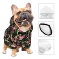thumbnail image 3 of Balery Rose Flowers Sudadera con Capucha para Perros Pequeños – Ropa para Mascotas, Disfraz para Perros y Gatos, Ideal para Fiestas y Cosplay-Small, 3 of 7