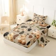 thumbnail image 2 of Erosebridal Capybara Print Kids Twin Sheet Sets, Brown Rustic Camo Bedding, 3 Pieces, 2 of 5
