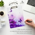 thumbnail image 5 of FMSHPON Butterfly Flowers Hydrangeas Iris Clipboard Hardboard Wood Nursing Clip Board and Pull for Standard A4 Letter 13x9 inches, 5 of 8