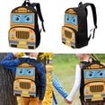 thumbnail image 2 of Binienty School Bus Bookbag for Girls with Lunch Bag and Pencil Case Water Bottle Sleeve 4 Pack Elementary School Girls Backpack 3rd Grade Kids Bookbag 17 Inch for Travel Hiking Camping, 2 of 8